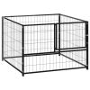 Dog Kennel Black 39.4"x39.4"x27.6" Steel
