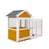 Large outdoor chicken coop Wooden chicken coop, duck coop with nest box, bird cage, rabbit cage - waterproof PVC board ( yellow brown gradient 80¬∞)