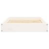 Dog Bed White 24.2"x19.3"x3.5" Solid Wood Pine
