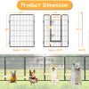 Dog Playpen Outdoor, 16 Panels Dog Pen 40" Height Dog Fence Exercise Pen with Doors for Large/Medium/Small Dogs, Portable Pet Playpen for Yard, RV