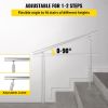VEVOR Stainless Steel Handrail 551LBS Load Handrail for Outdoor Steps 32x34" Outdoor Stair Railing Silver Stair Handrail Transitional Range from 0 to
