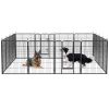 Dog Playpen Outdoor, 16 Panels Dog Pen 40" Height Dog Fence Exercise Pen with Doors for Large/Medium/Small Dogs, Portable Pet Playpen for Yard, RV