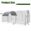 Large metal chicken coop upgrade three support steel wire impregnated plastic net cage, Oxford cloth silver plated waterproof UV protection